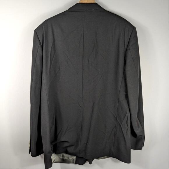 Givenchy Monsieur Mens 44R Blazer Jacket Black USA Made Wool Gold Buttons - Picture 2 of 5